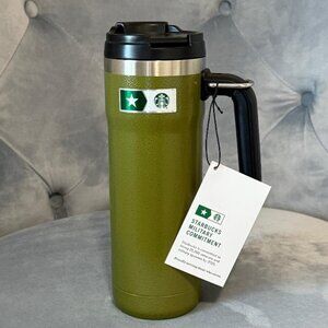 Stanley + Starbucks Military Green Stainless Steel Tumbler, 20 Fl Oz NWT